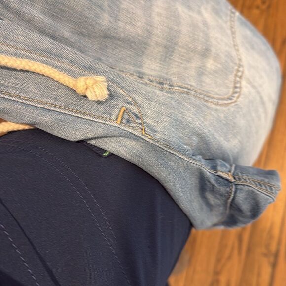 J. Crew Factory Drawstring Blue Jeans / Straight Pants sz. 27 NWOT Deep Pocket - Picture 9 of 10